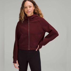 Sold ❌NWT Lululemon Oversized Full Zip Scuba in Red Merlot XS/S